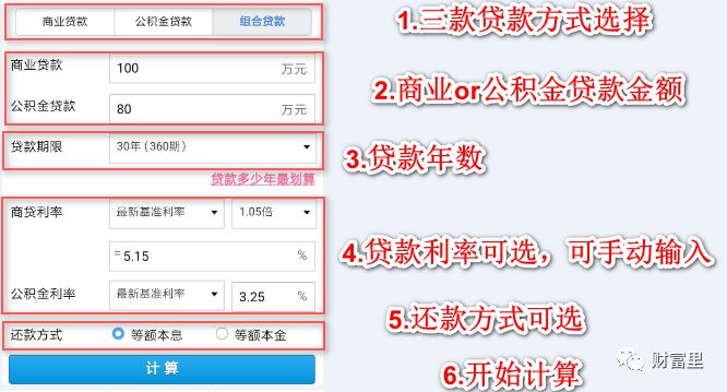 房贷计算器等额本息与等额本金还款方式介绍_房贷计算器公式详解及使用说明_计算器网页版