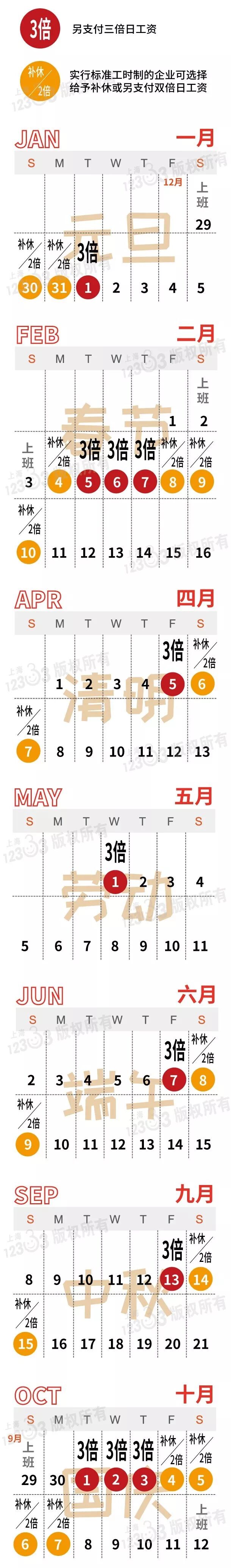 明年五一没了小长假,加班工资怎么算?2019年加班工资日历版权威出炉→ | 星尘资源网