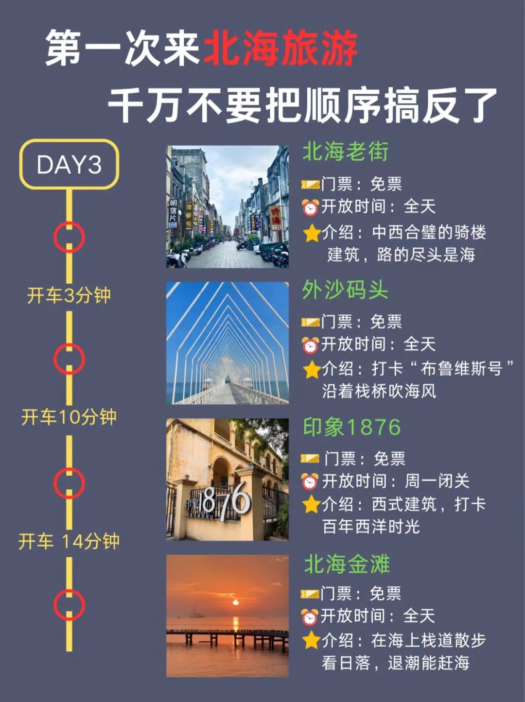 银滩老街穿搭技巧_北海三日游穿搭攻略_旅行穿搭指南