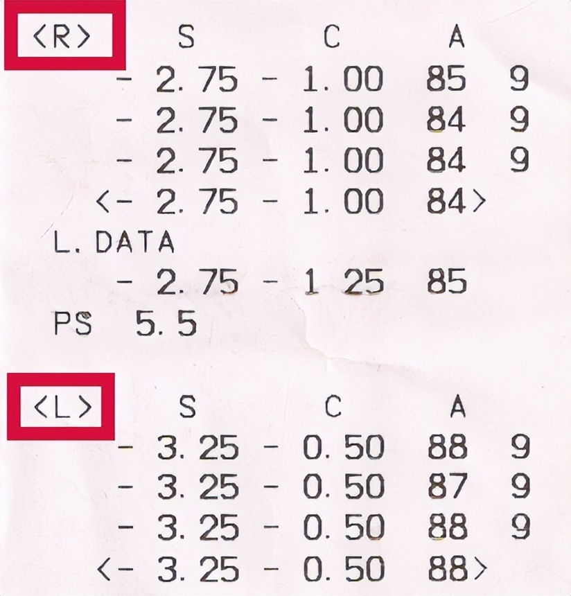 验光单R L VD PD S C A 解读_眼镜验光流程_儿童验光单怎么看