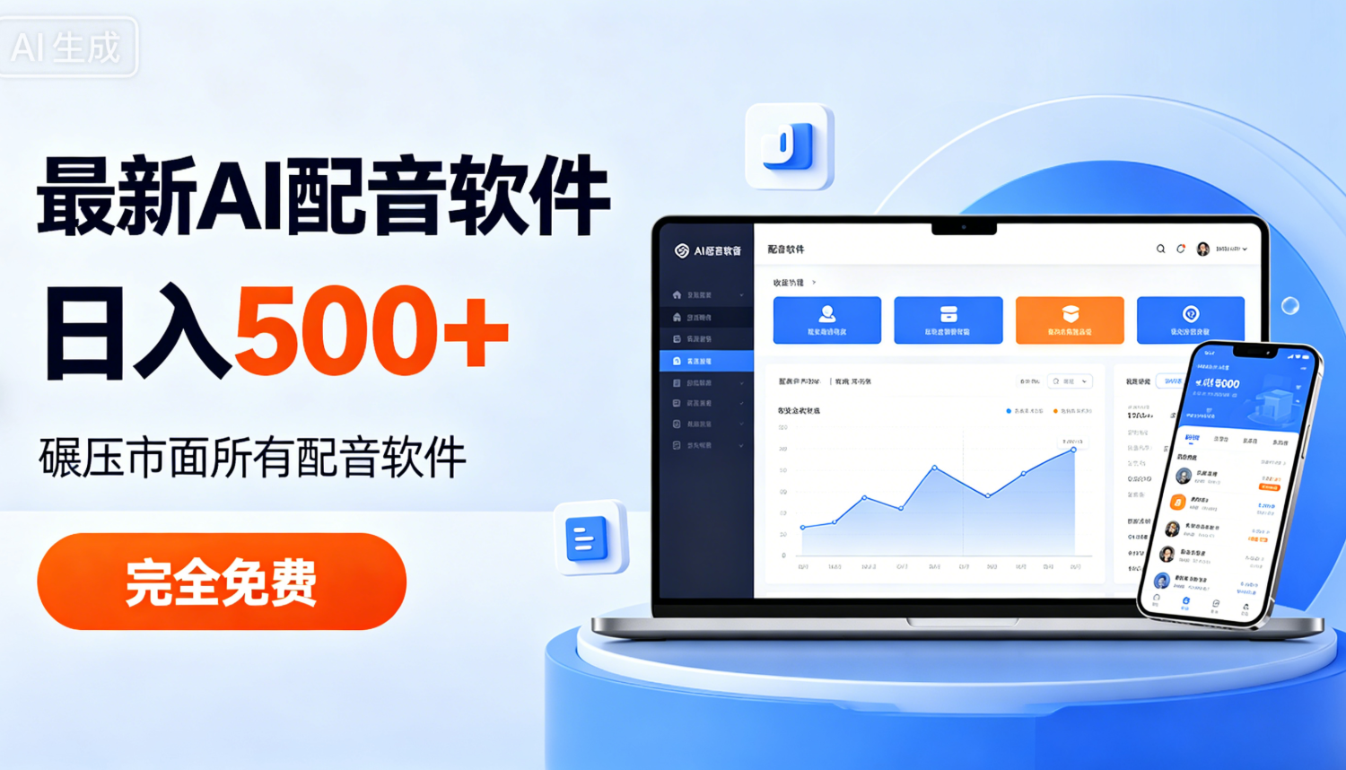 最新AI配音软件，日入500+，碾压市面所有配音软件，完全免费-星尘资源网