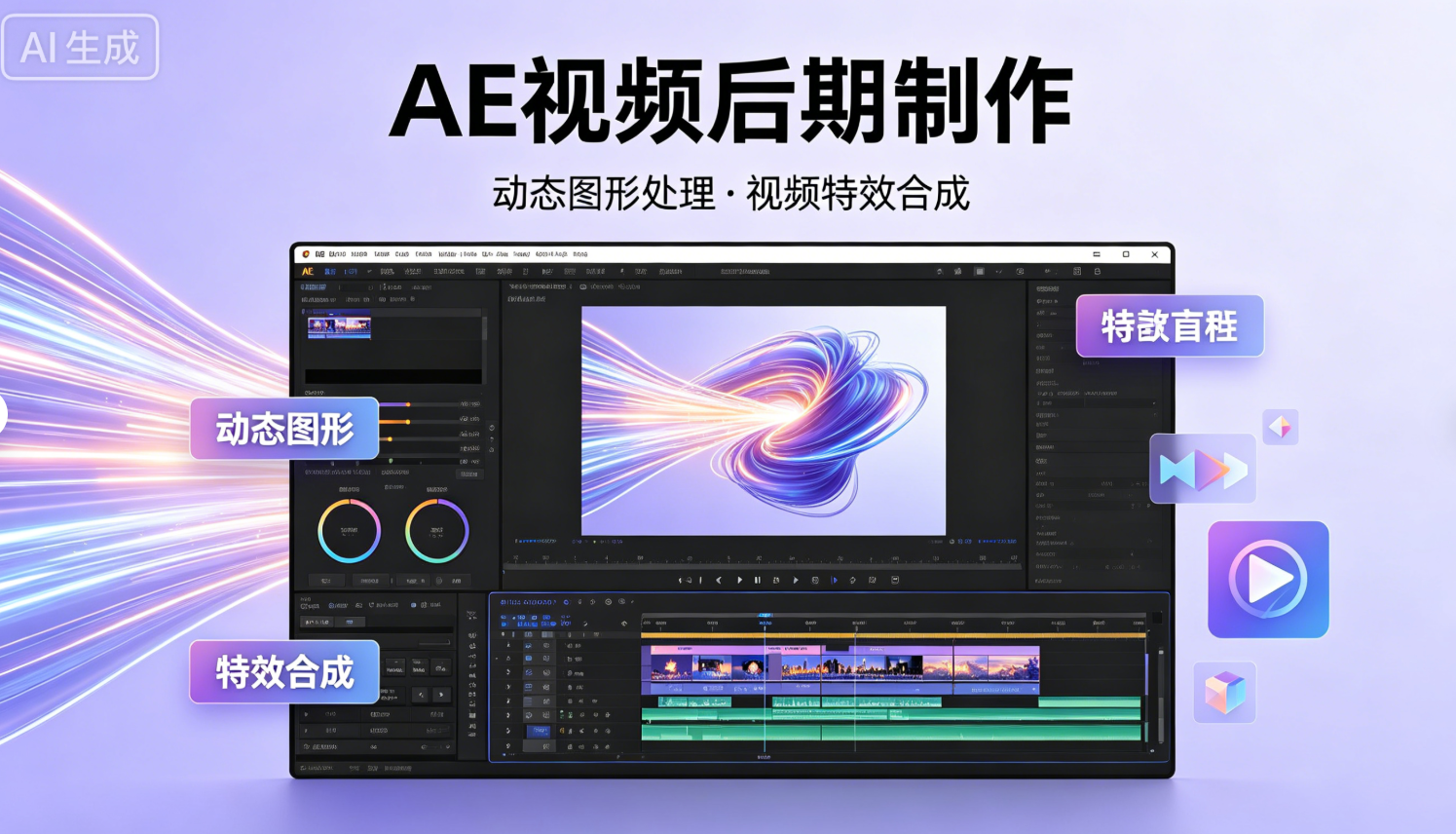 AE动态图形处理软件及视频特效合成软件的视频后期制作软件Adobe After Effects 2025(简称AE2025)-星尘资源网