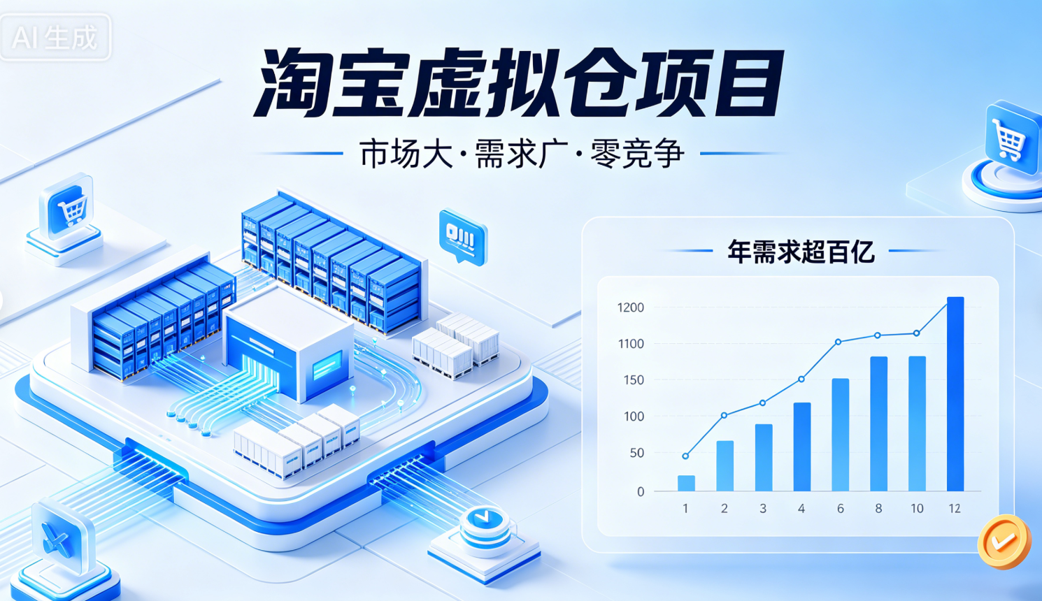 淘宝虚拟仓项目，市场大，需求广，零竞争，赛道几乎没人操作-星尘资源网