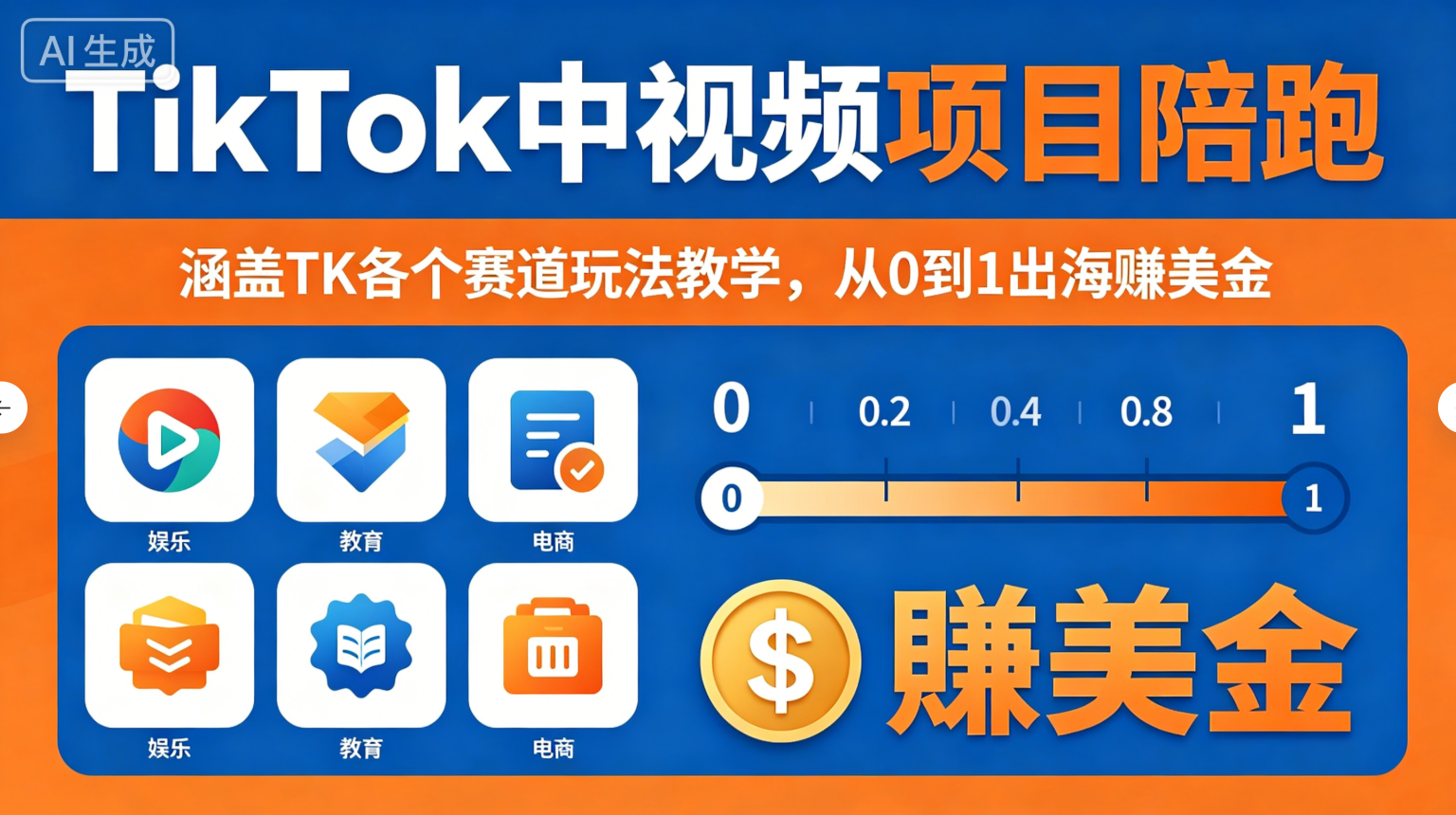 某大佬的Tiktok中视频项目陪跑,涵盖TK各个赛道玩法教学,从0到1出海賺美金-星尘资源网